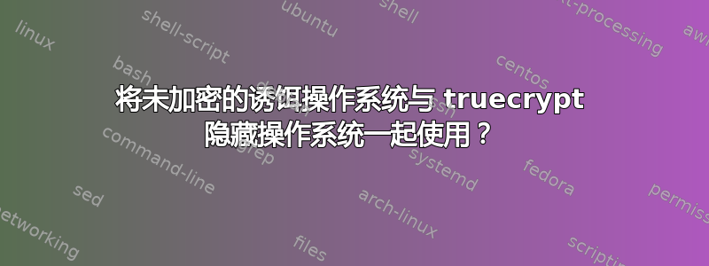 将未加密的诱饵操作系统与 truecrypt 隐藏操作系统一起使用？