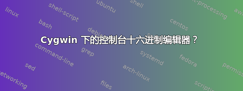 Cygwin 下的控制台十六进制编辑器？