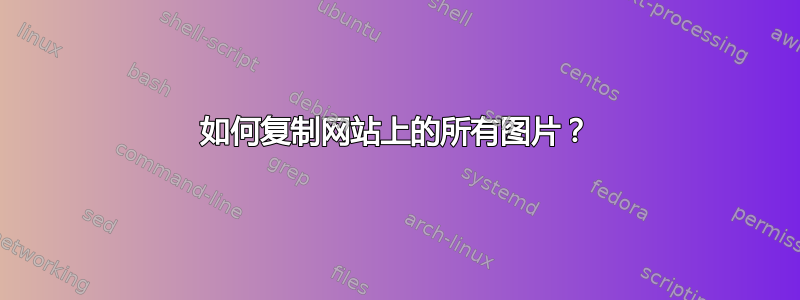 如何复制网站上的所有图片？