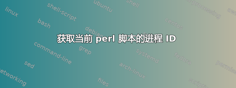 获取当前 perl 脚本的进程 ID