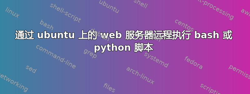 通过 ubuntu 上的 web 服务器远程执行 bash 或 python 脚本