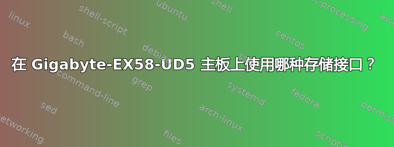 在 Gigabyte-EX58-UD5 主板上使用哪种存储接口？