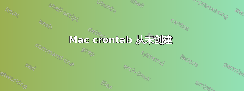 Mac crontab 从未创建