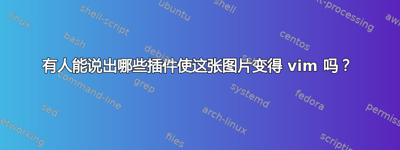 有人能说出哪些插件使这张图片变得 vim 吗？