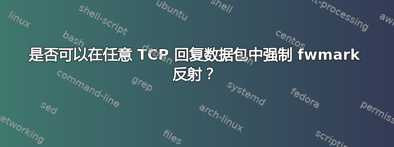 是否可以在任意 TCP 回复数据包中强制 fwmark 反射？