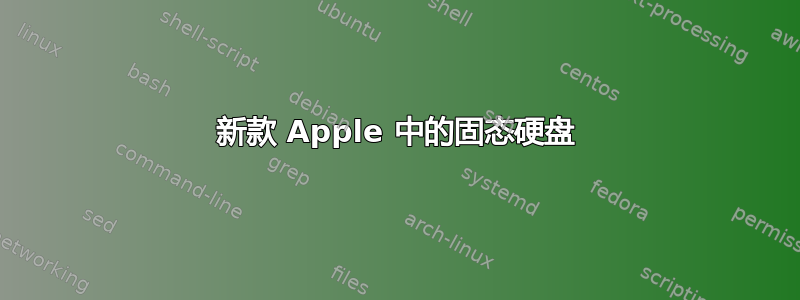 新款 Apple 中的固态硬盘