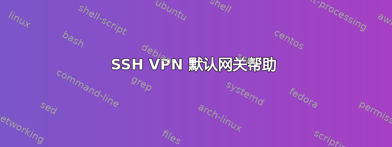 SSH VPN 默认网关帮助