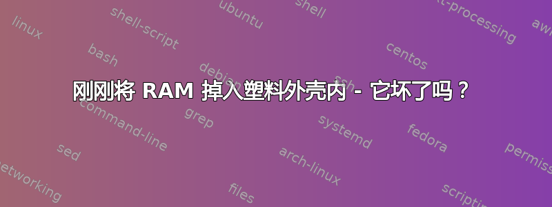 刚刚将 RAM 掉入塑料外壳内 - 它坏了吗？