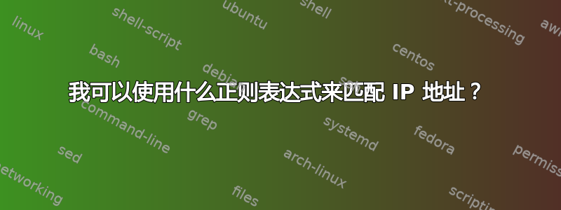 我可以使用什么正则表达式来匹配 IP 地址？