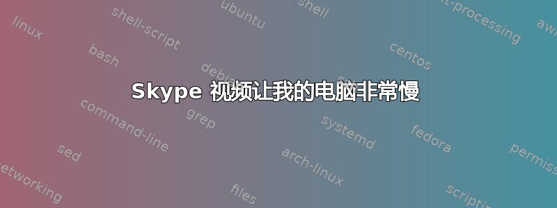 Skype 视频让我的电脑非常慢