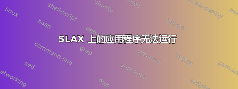 SLAX 上的应用程序无法运行