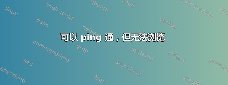 可以 ping 通，但无法浏览