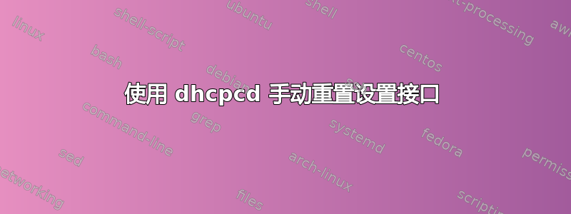 使用 dhcpcd 手动重置设置接口