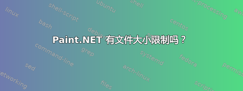 Paint.NET 有文件大小限制吗？