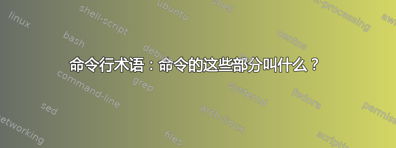 命令行术语：命令的这些部分叫什么？