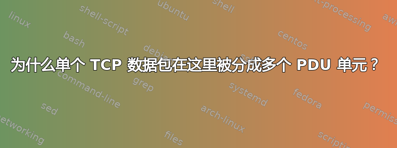 为什么单个 TCP 数据包在这里被分成多个 PDU 单元？