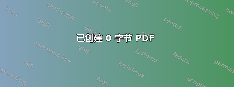 已创建 0 字节 PDF