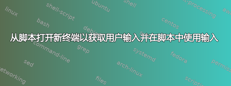 从脚本打开新终端以获取用户输入并在脚本中使用输入