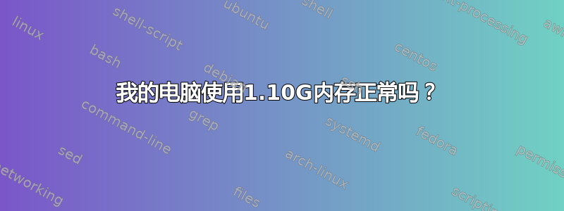 我的电脑使用1.10G内存正常吗？