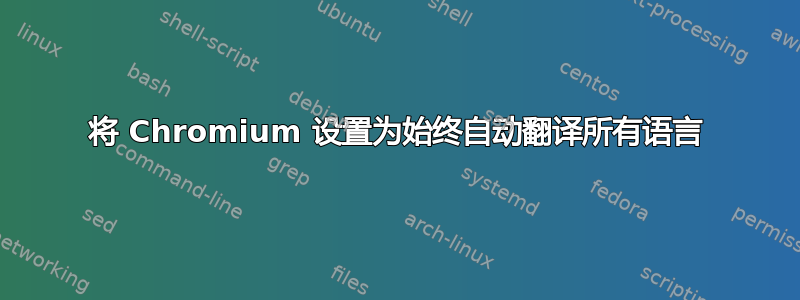 将 Chromium 设置为始终自动翻译所有语言