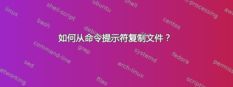 如何从命令提示符复制文件？