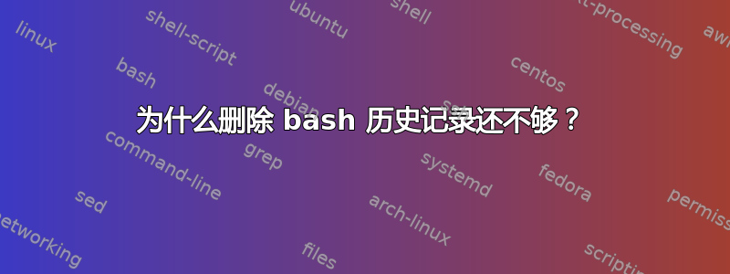 为什么删除 bash 历史记录还不够？