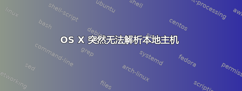 OS X 突然无法解析本地主机