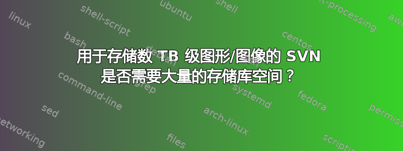 用于存储数 TB 级图形/图像的 SVN 是否需要大量的存储库空间？