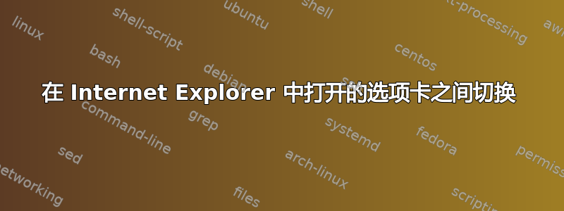 在 Internet Explorer 中打开的选项卡之间切换