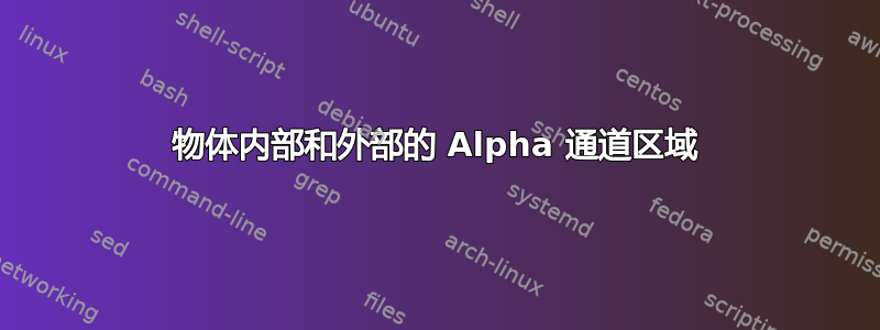 物体内部和外部的 Alpha 通道区域