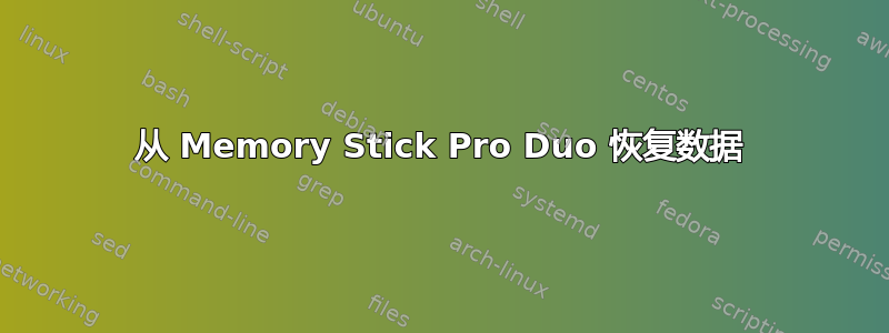 从 Memory Stick Pro Duo 恢复数据