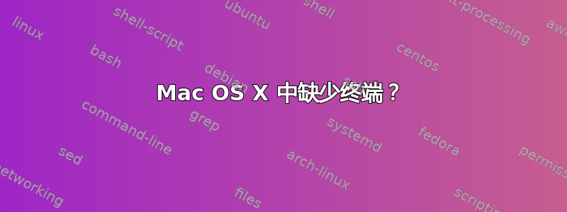 Mac OS X 中缺少终端？