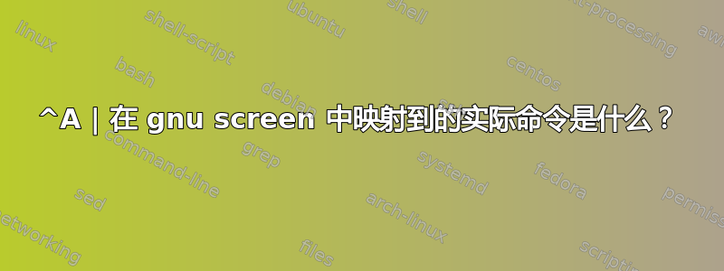 ^A | 在 gnu screen 中映射到的实际命令是什么？