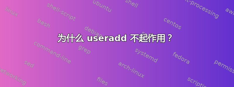 为什么 useradd 不起作用？