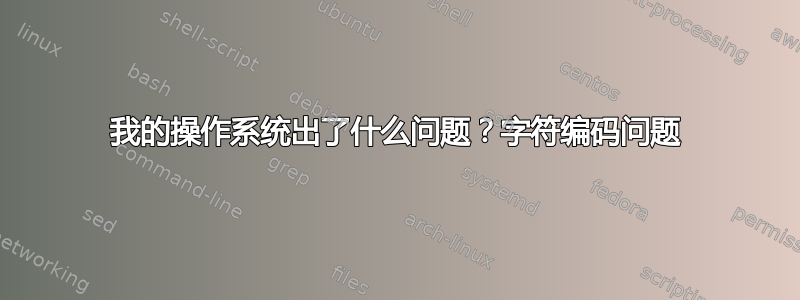 我的操作系统出了什么问题？字符编码问题