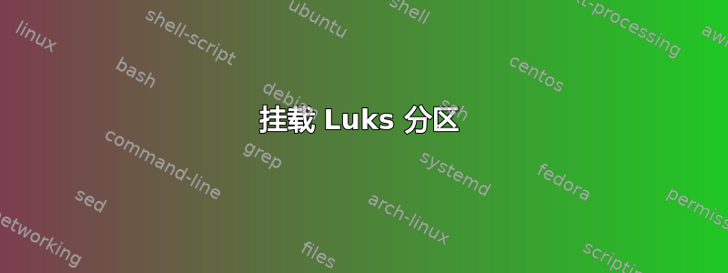 挂载 Luks 分区