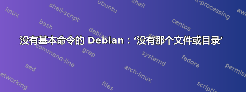 没有基本命令的 Debian：‘没有那个文件或目录’