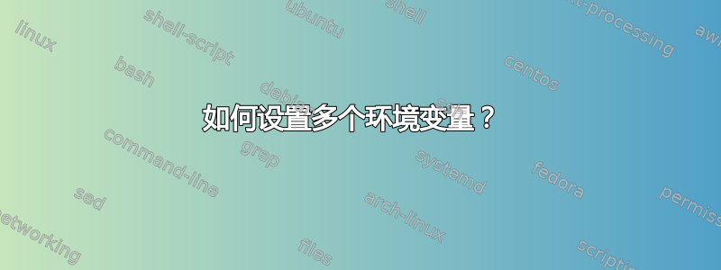 如何设置多个环境变量？ 