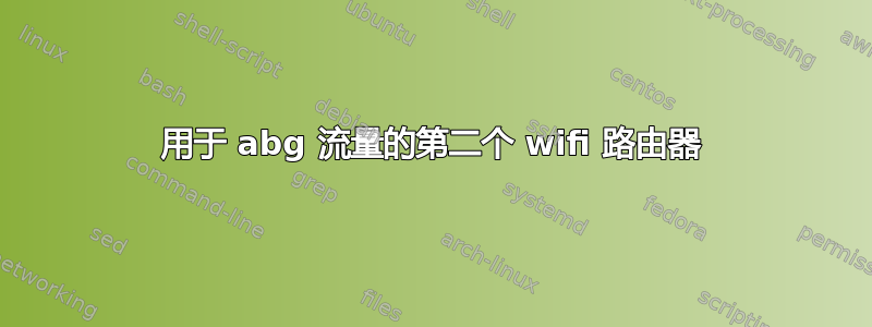 用于 abg 流量的第二个 wifi 路由器