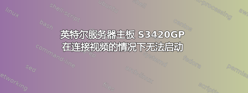 英特尔服务器主板 S3420GP 在连接视频的情况下无法启动