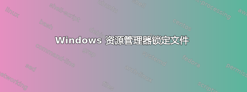 Windows 资源管理器锁定文件