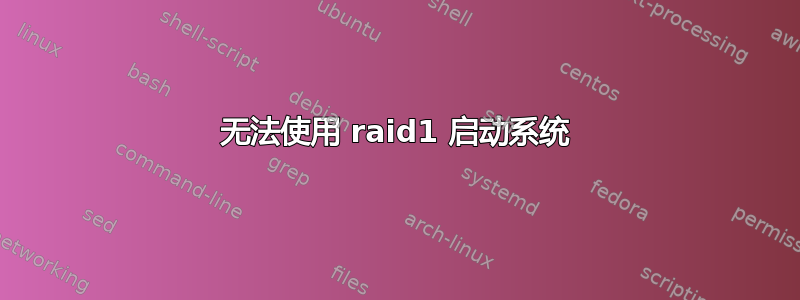 无法使用 raid1 启动系统