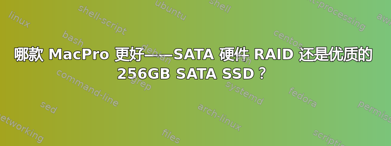 哪款 MacPro 更好——SATA 硬件 RAID 还是优质的 256GB SATA SSD？