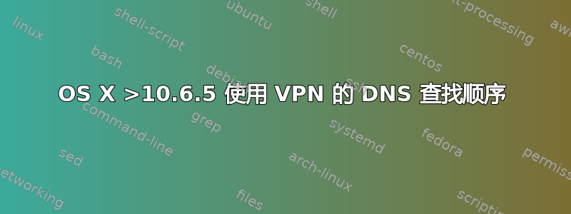 OS X >10.6.5 使用 VPN 的 DNS 查找顺序