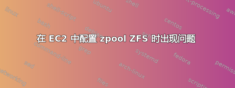 在 EC2 中配置 zpool ZFS 时出现问题