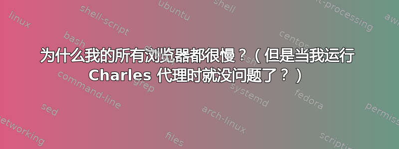 为什么我的所有浏览器都很慢？（但是当我运行 Charles 代理时就没问题了？）