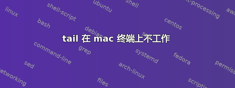 tail 在 mac 终端上不工作