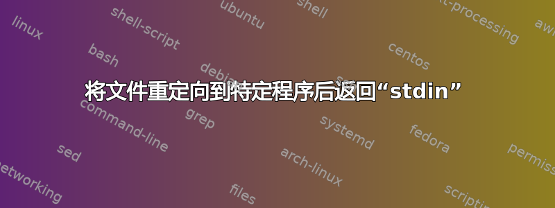 将文件重定向到特定程序后返回“stdin”