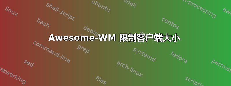 Awesome-WM 限制客户端大小