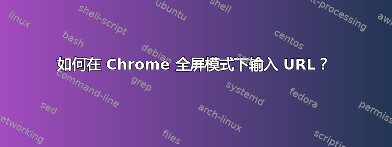 如何在 Chrome 全屏模式下输入 URL？